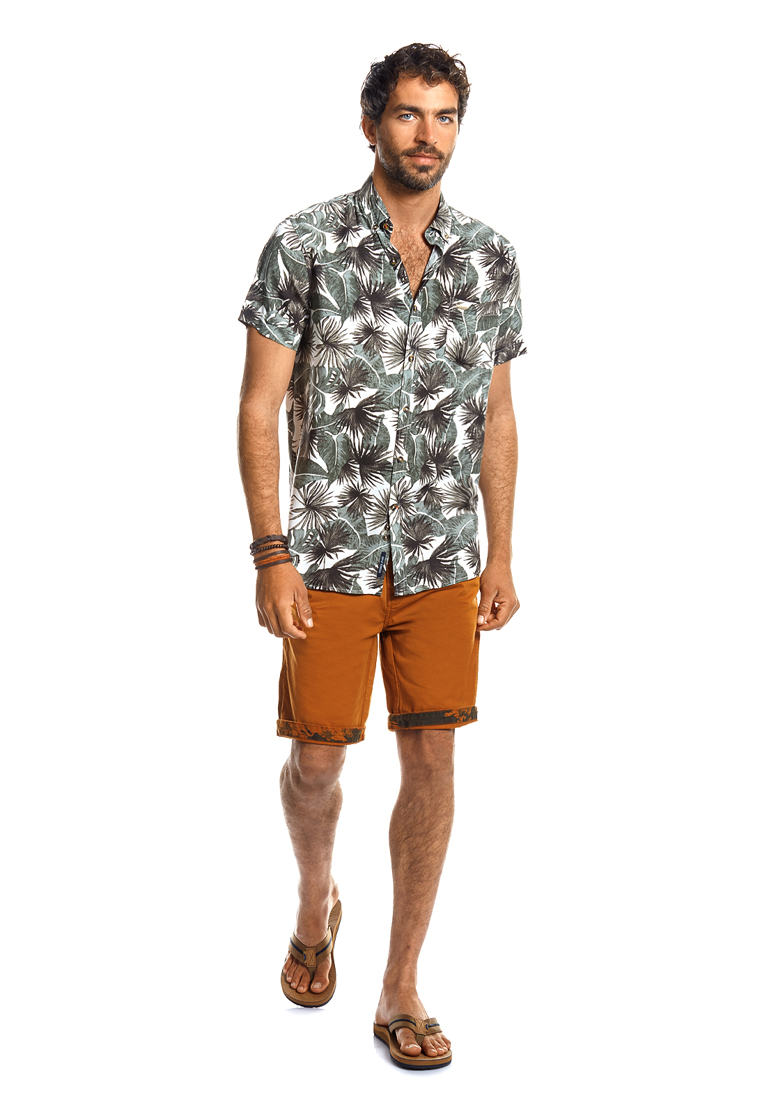 CAMISA MANGA CORTA ESTAMPADA MICHIGAN FJ GREEN - 2
