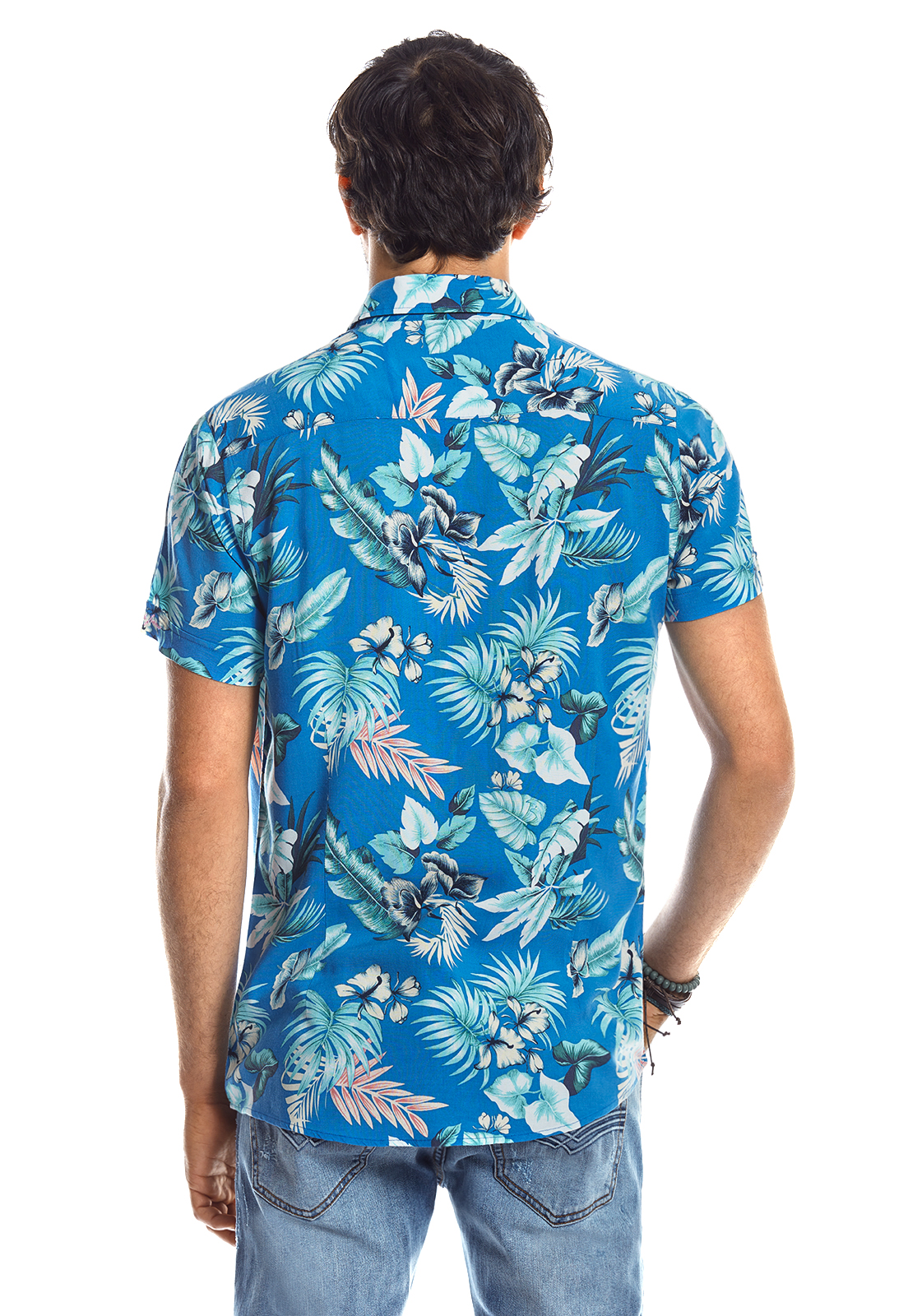 CAMISA MANGA CORTA ESTAMPADA PARMA FJ BLUE - 3