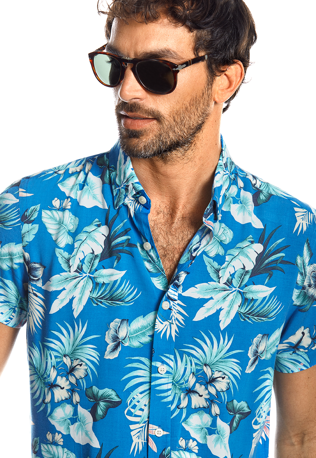 CAMISA MANGA CORTA ESTAMPADA PARMA FJ BLUE - 4