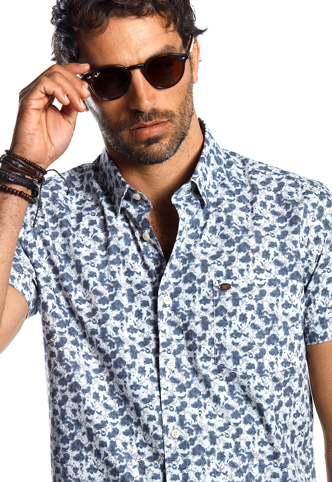 CAMISA MANGA CORTA ESTAMPADA OREGON GREY - 4