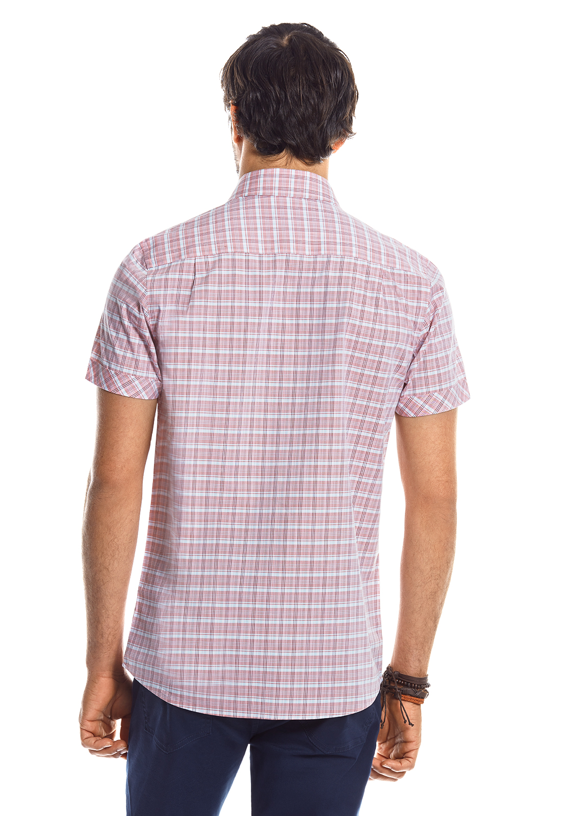CAMISA MANGA CORTA CHECKERED VERMONT RED - 3