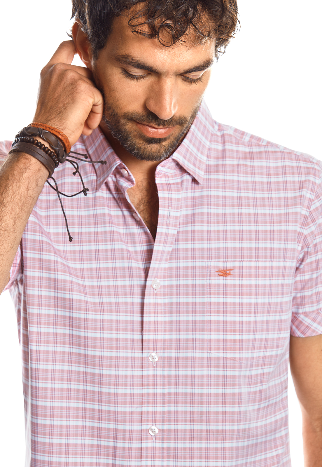 CAMISA MANGA CORTA CHECKERED VERMONT RED - 4