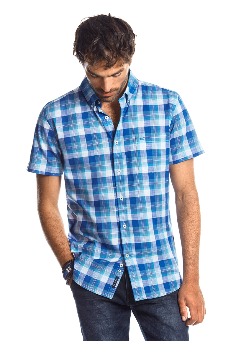 CAMISA MANGA CORTA CHECKERED MADISON ICE - 1