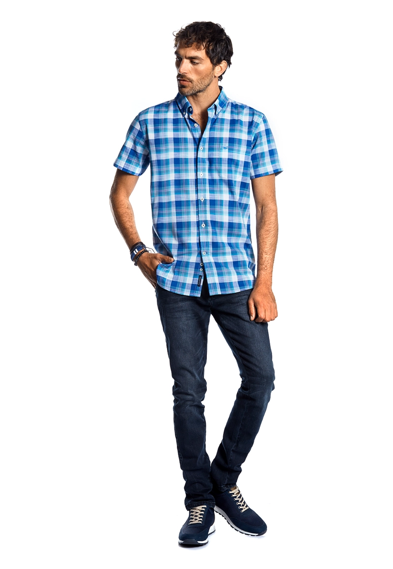 CAMISA MANGA CORTA CHECKERED MADISON ICE - 2