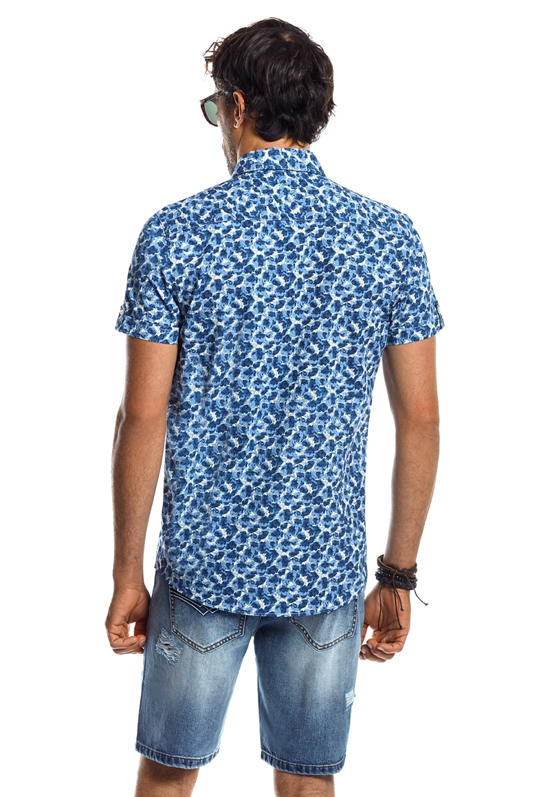 CAMISA MANGA CORTA ESTAMPADA OREGON NAVY - 3