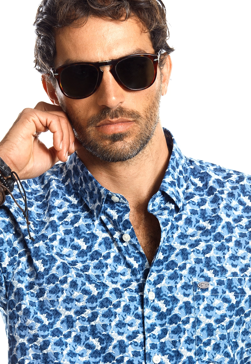 CAMISA MANGA CORTA ESTAMPADA OREGON NAVY - 4