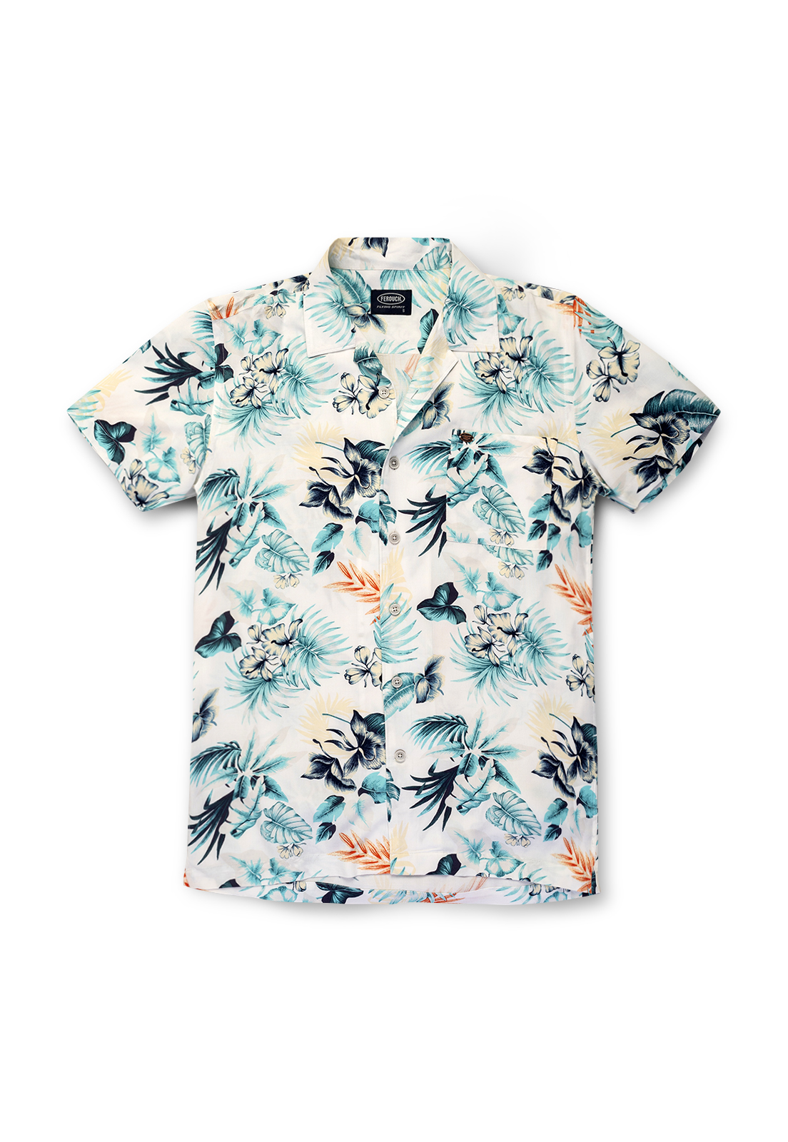 CAMISA MANGA CORTA ESTAMPADA FLORIDA ECRU - 5