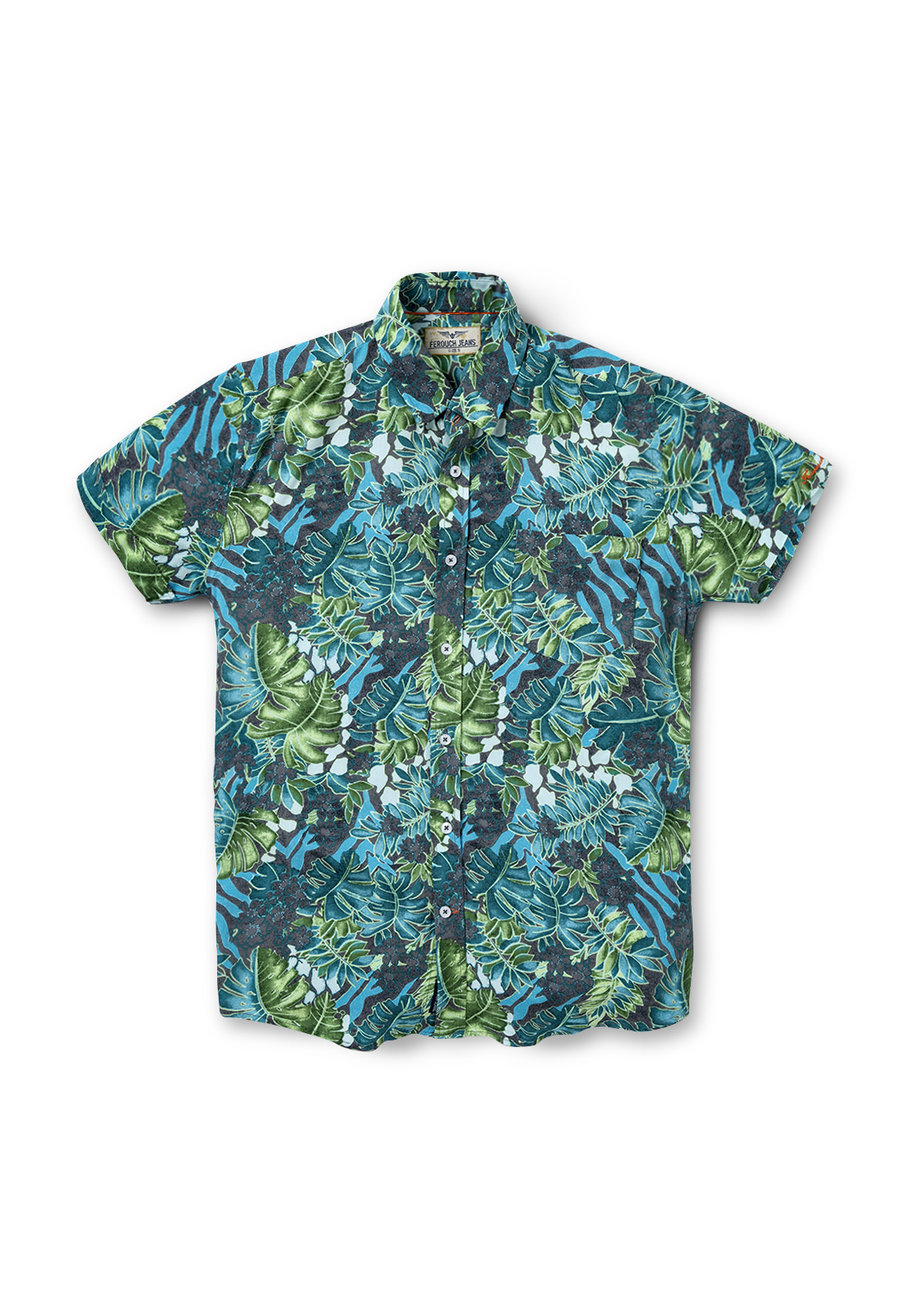 CAMISA MANGA CORTA ESTAMPADA PORTLAND GREEN - 5