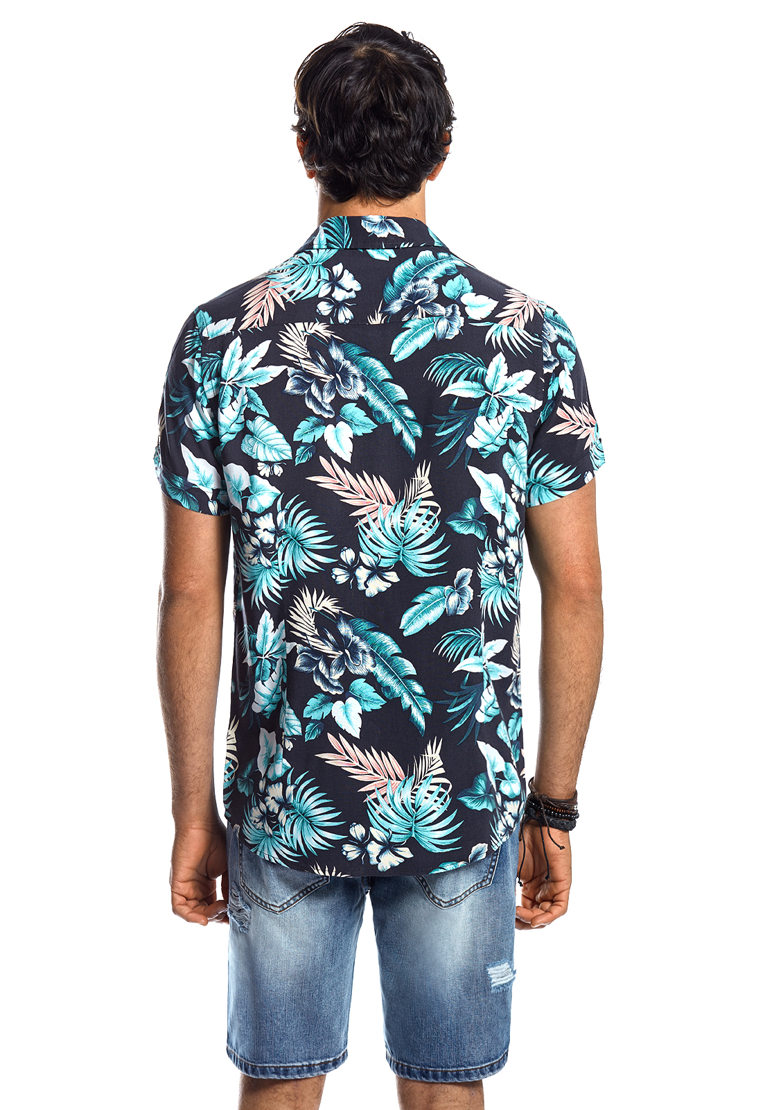 CAMISA MANGA CORTA ESTAMPADA PARMA FJ NAVY - 3