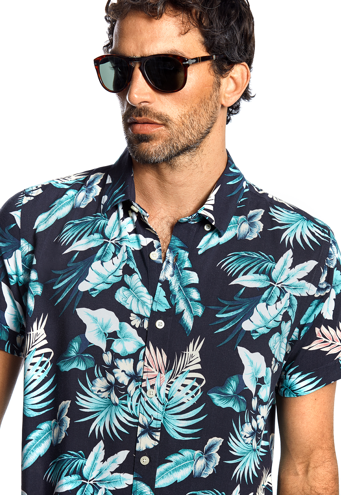 CAMISA MANGA CORTA ESTAMPADA PARMA FJ NAVY - 4