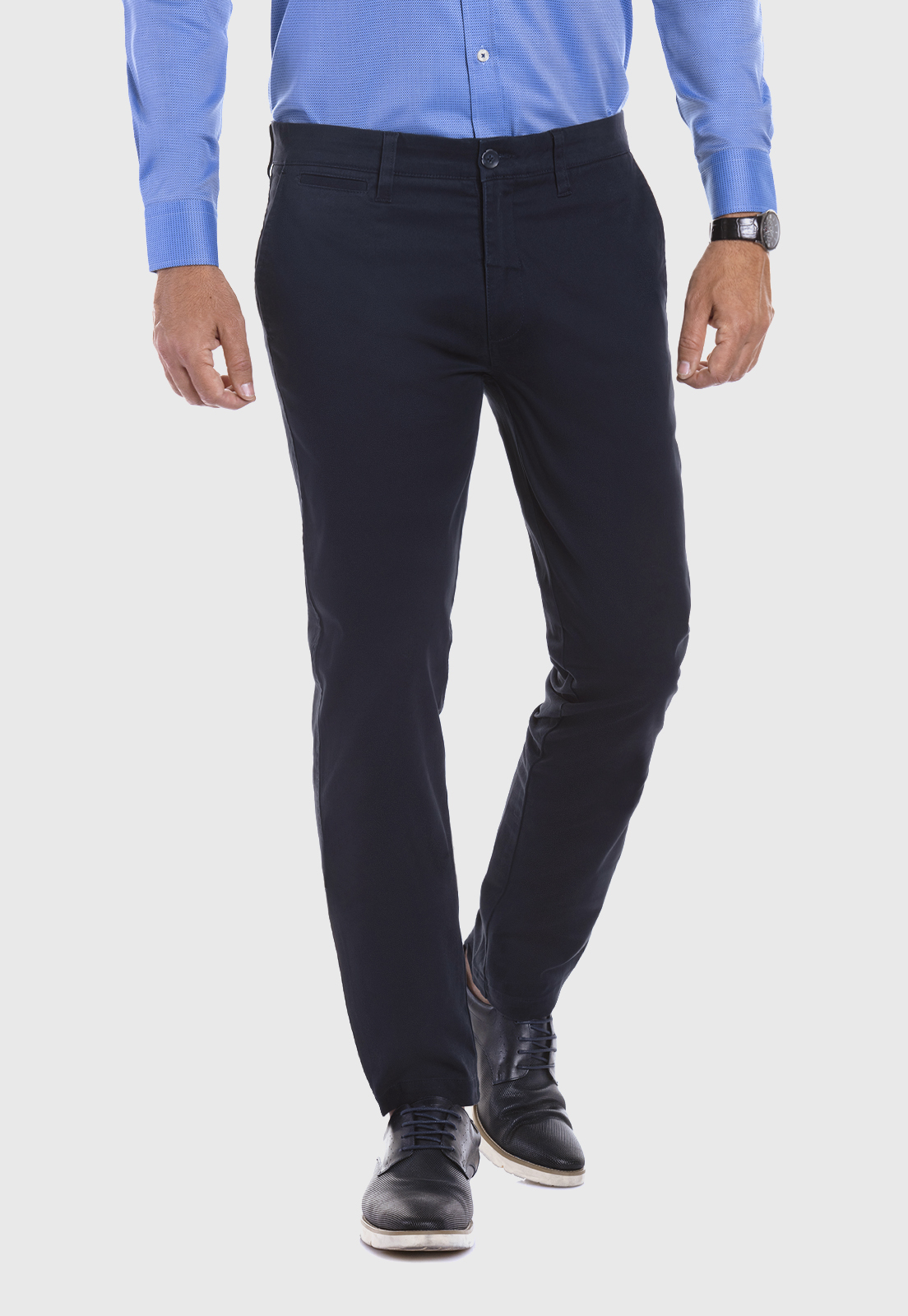 PANTALÓN TWILL SLIM /31 NAVY - 1