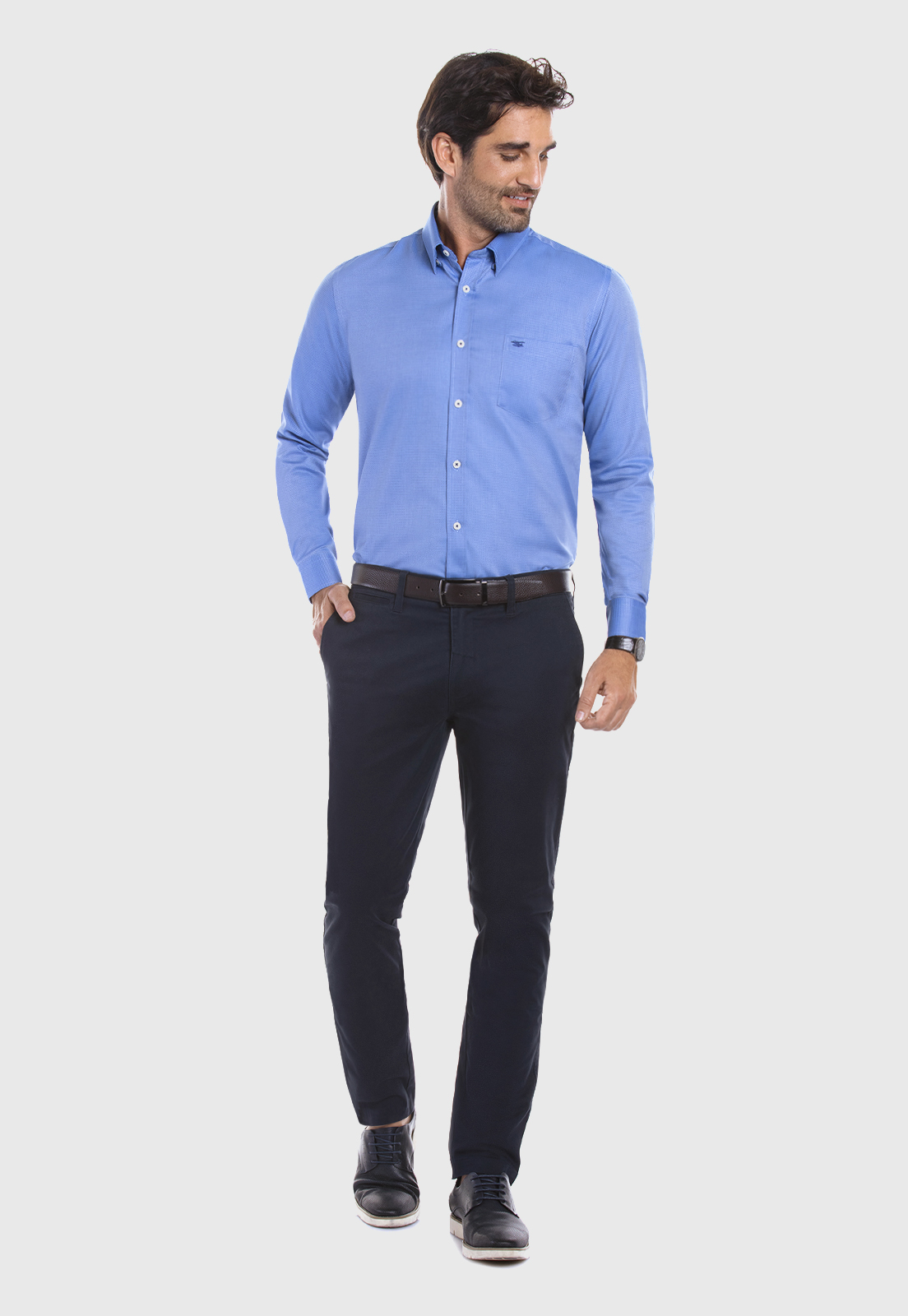 PANTALÓN TWILL SLIM /31 NAVY - 2