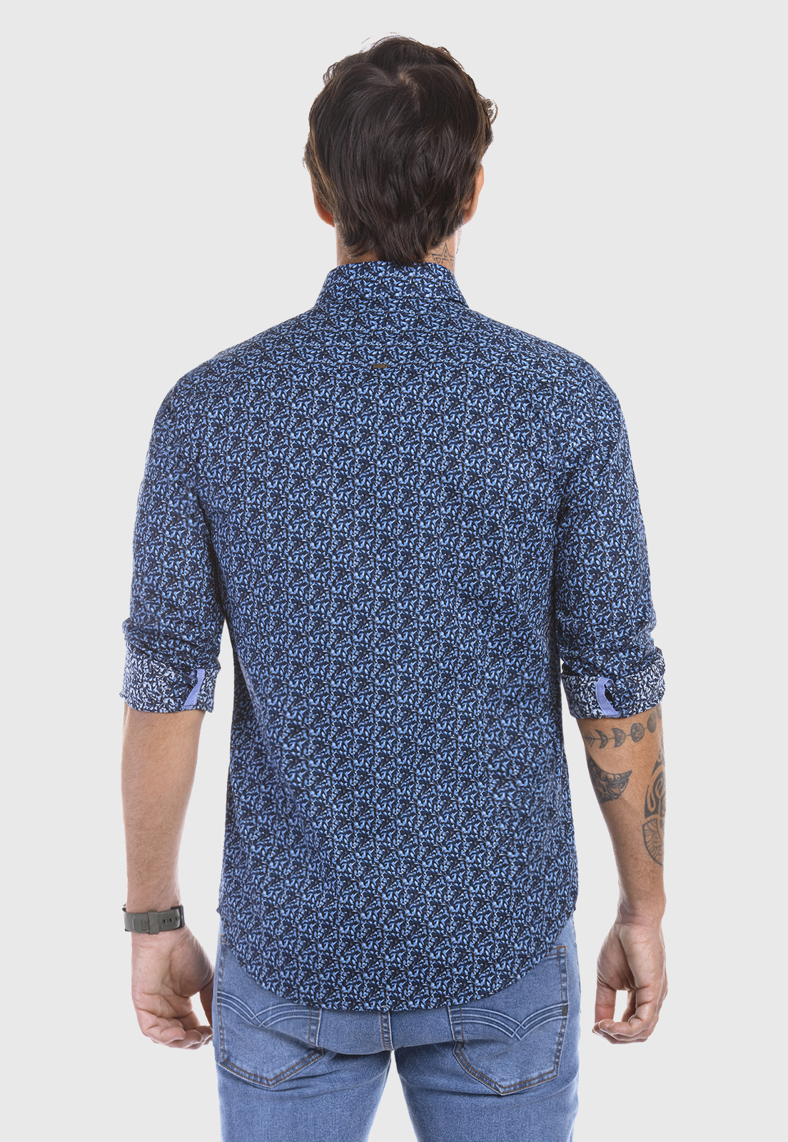 CAMISA ESTAMPADA MONTANA FJ NAVY - 3