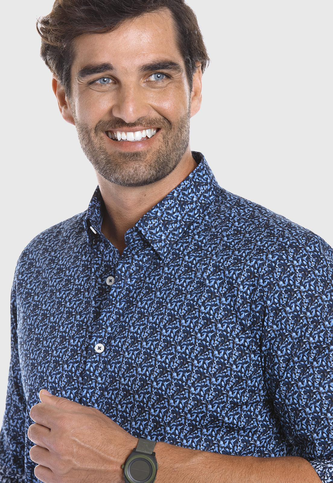 CAMISA ESTAMPADA MONTANA FJ NAVY - 4