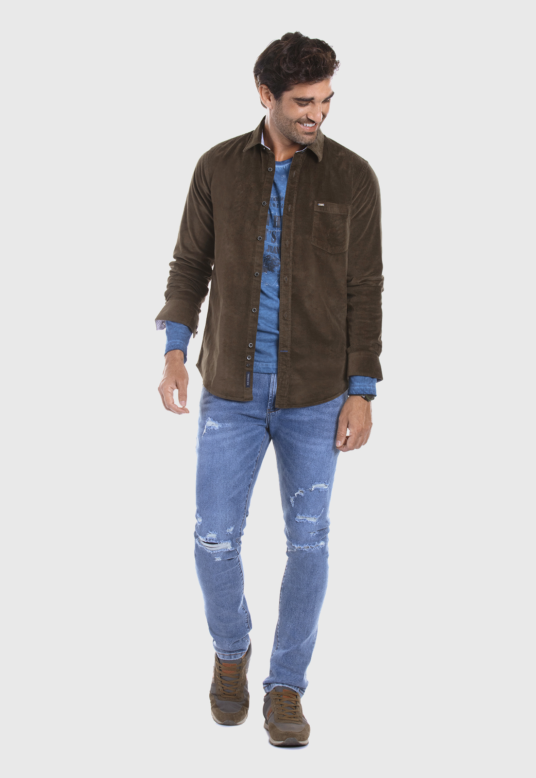 JEANS SILVER DESTROYED FJ BLUE - 2