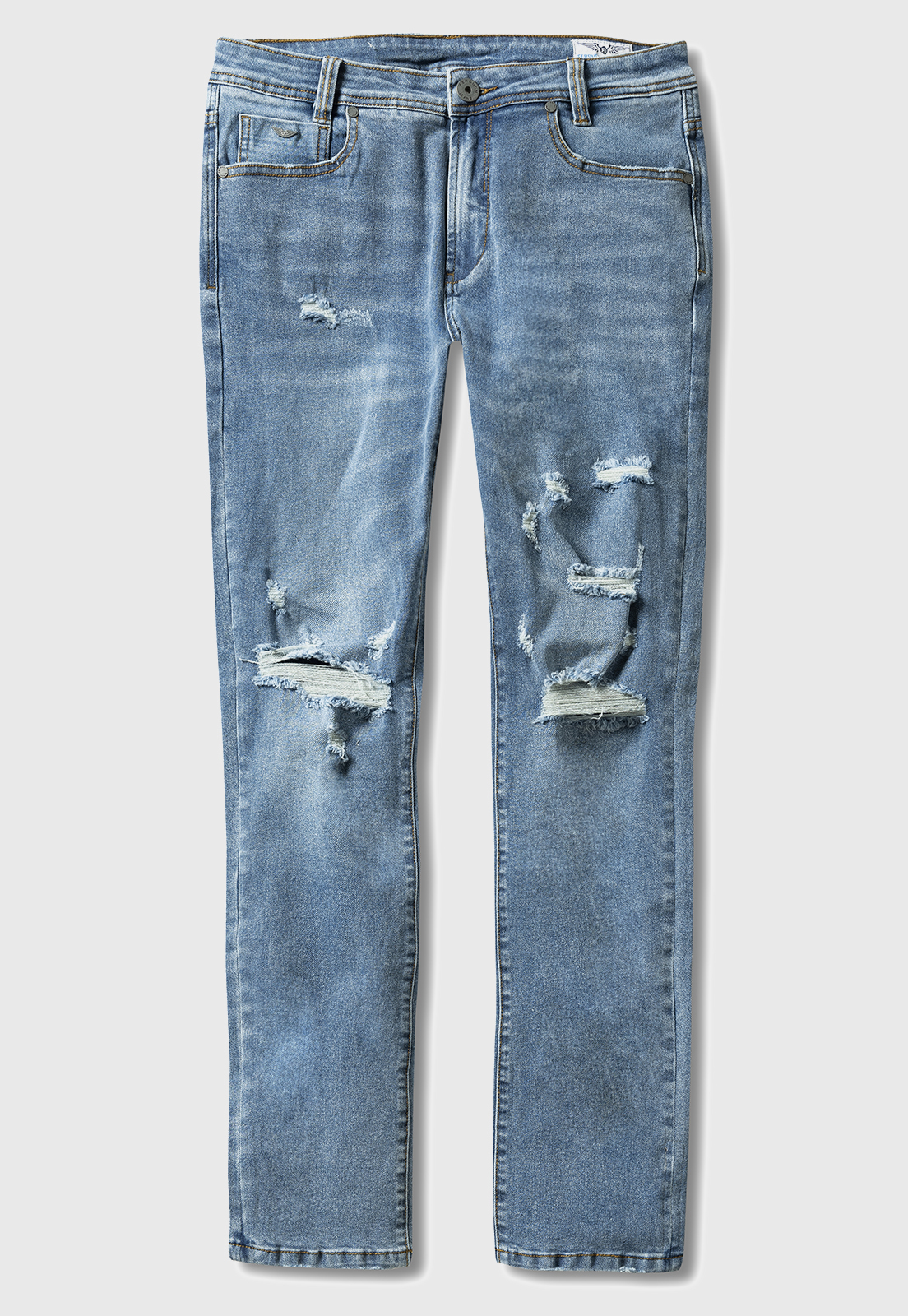 JEANS SILVER DESTROYED FJ BLUE - 5