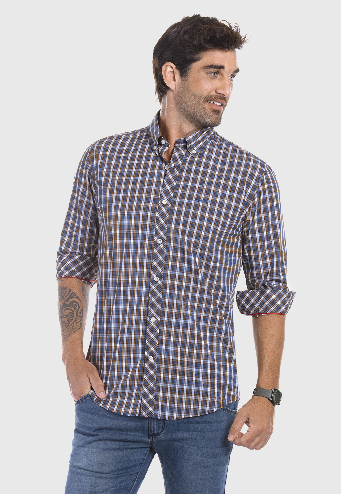 CAMISA CHECKERED BRISTOL F CAMEL - 1