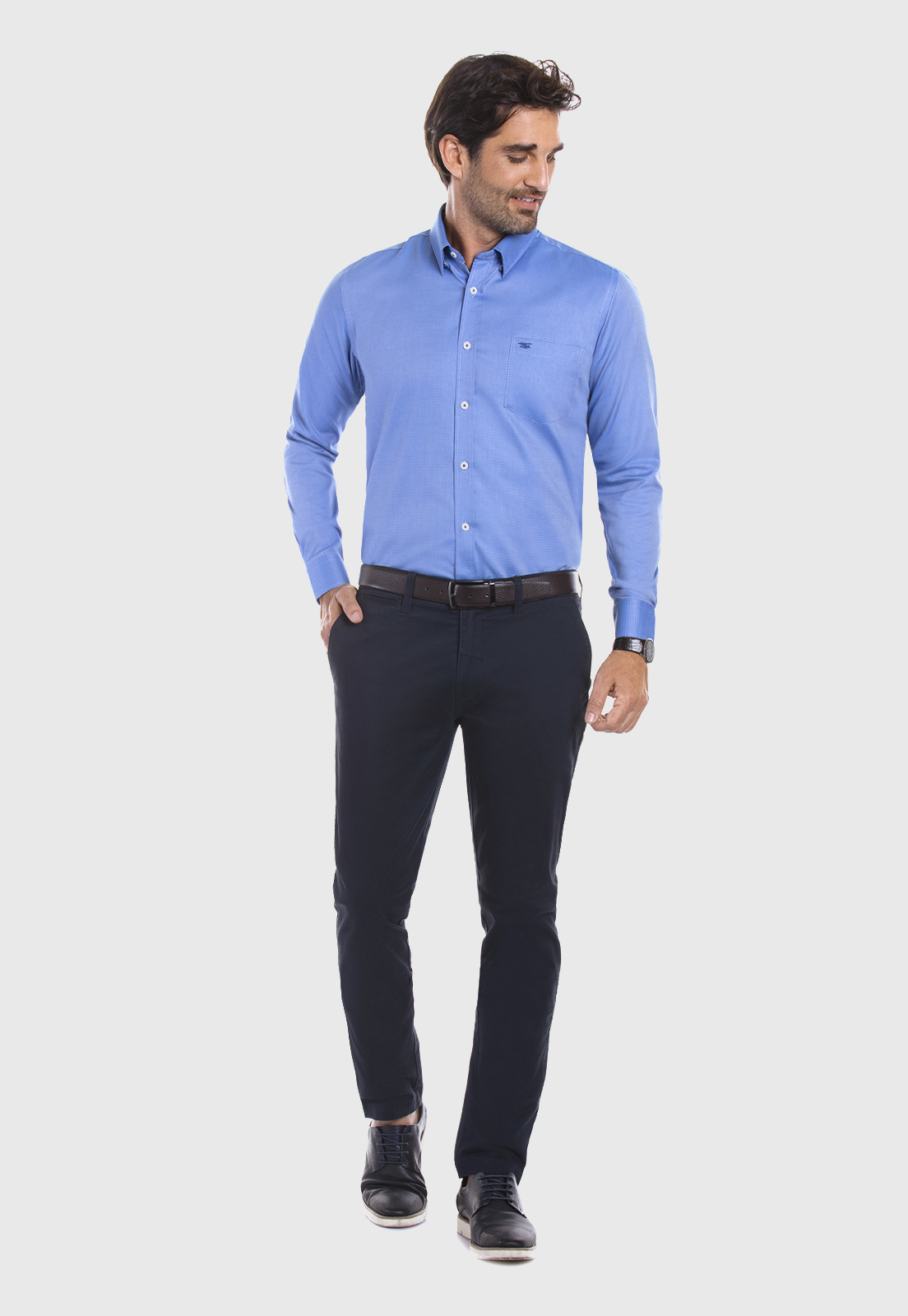 PANTALÓN TWILL SLIM /33 NAVY - 2