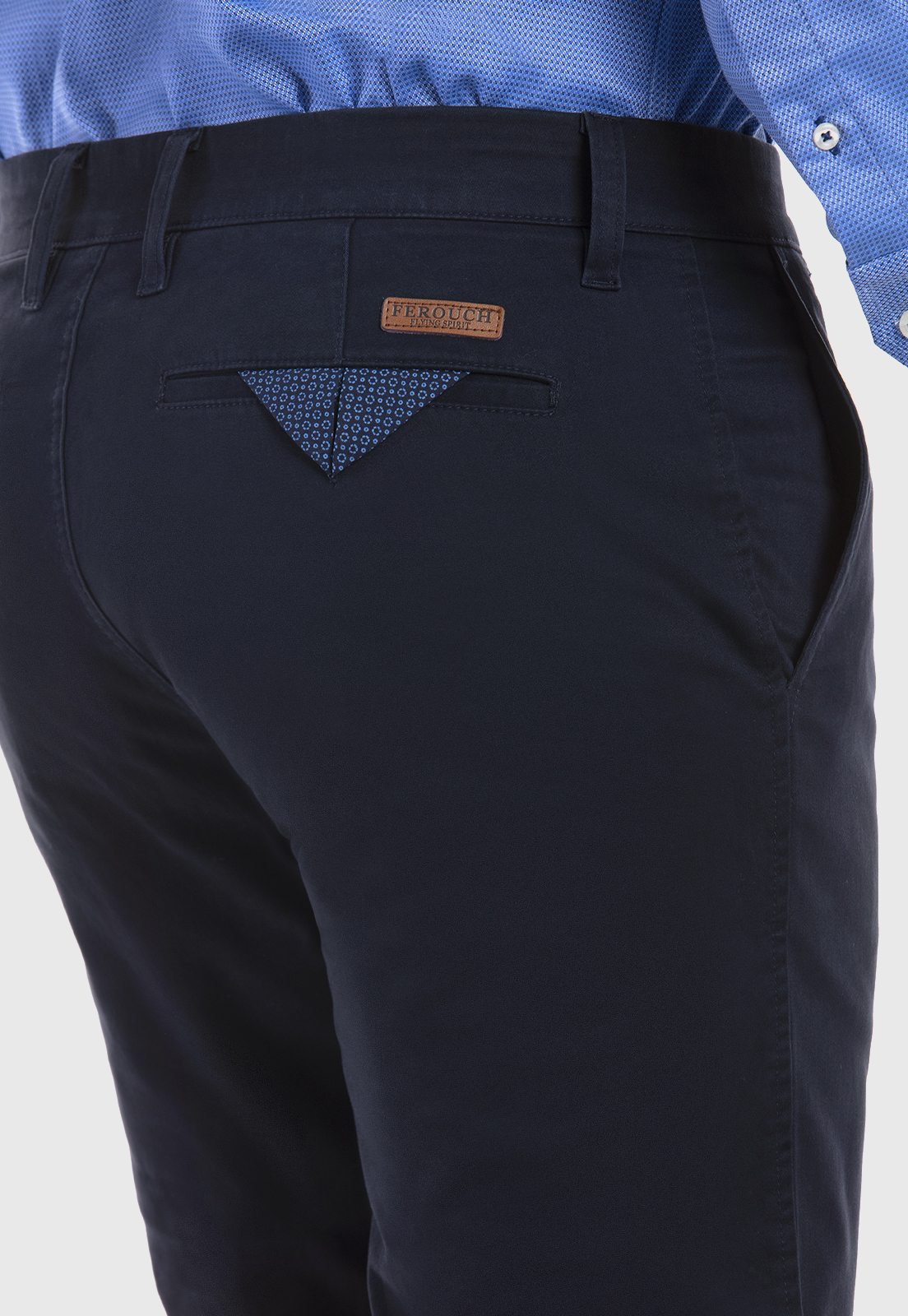 PANTALÓN TWILL SLIM /33 NAVY - 4