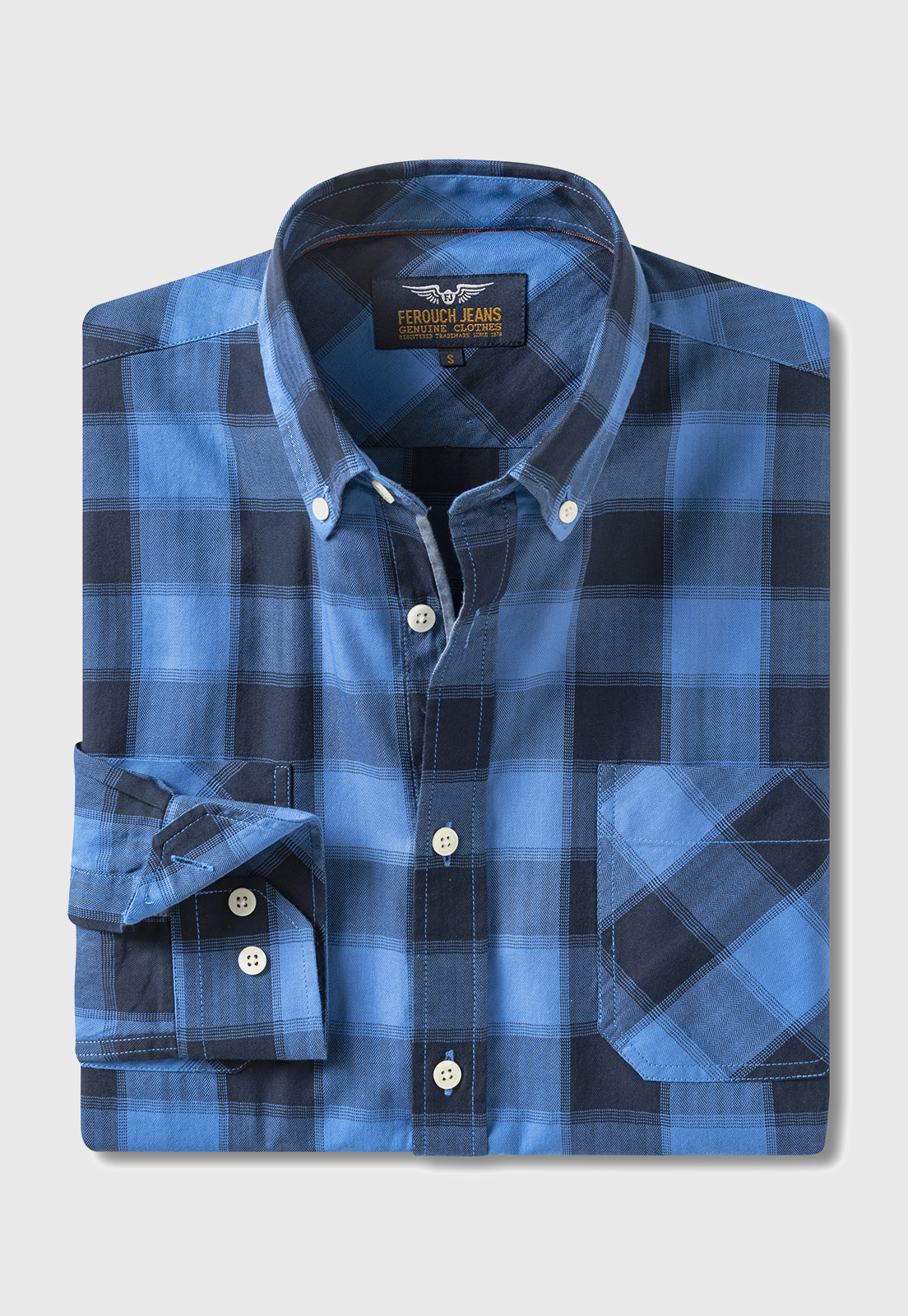 CAMISA CHECKERED BOSTON FJ BLUE - 5