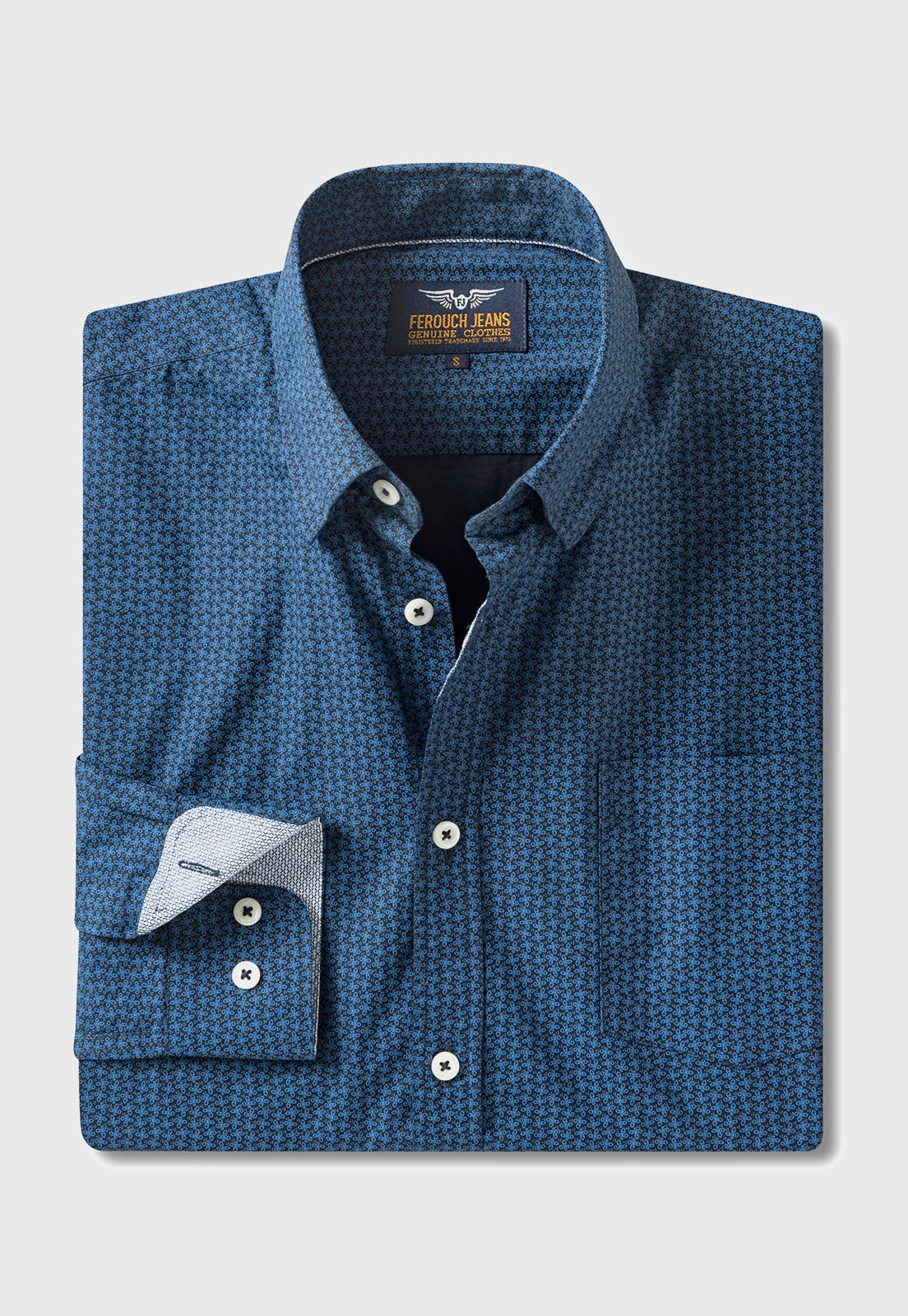 CAMISA ESTAMPADA IRVING FJ NAVY - 5