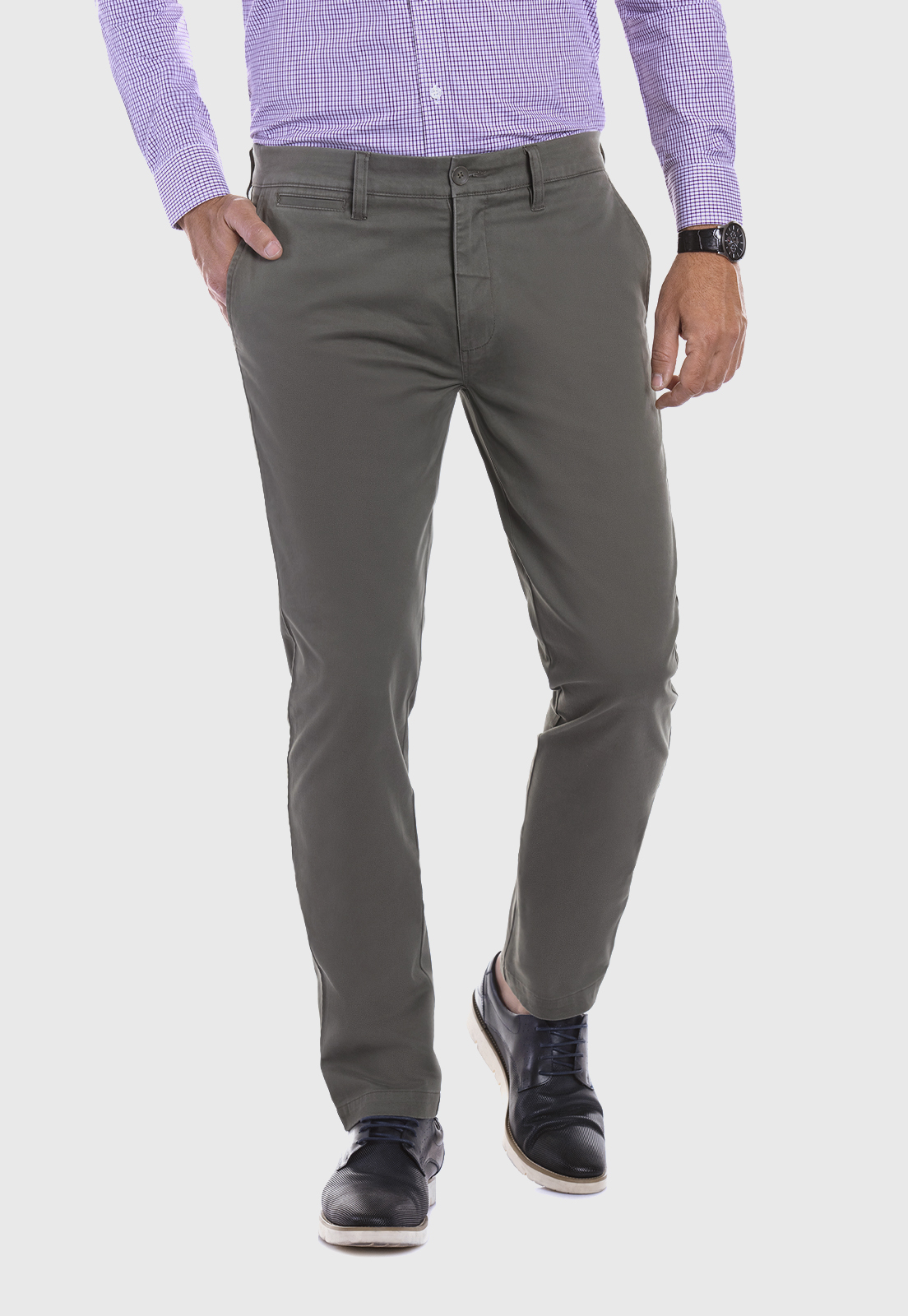 PANTALÓN TWILL SLIM /33 MILITARY - 1