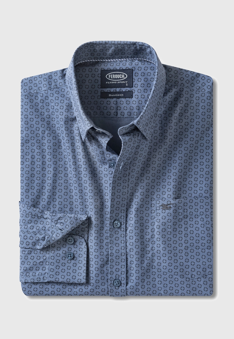 CAMISA BUSINESS FONTANA BLUE - 5