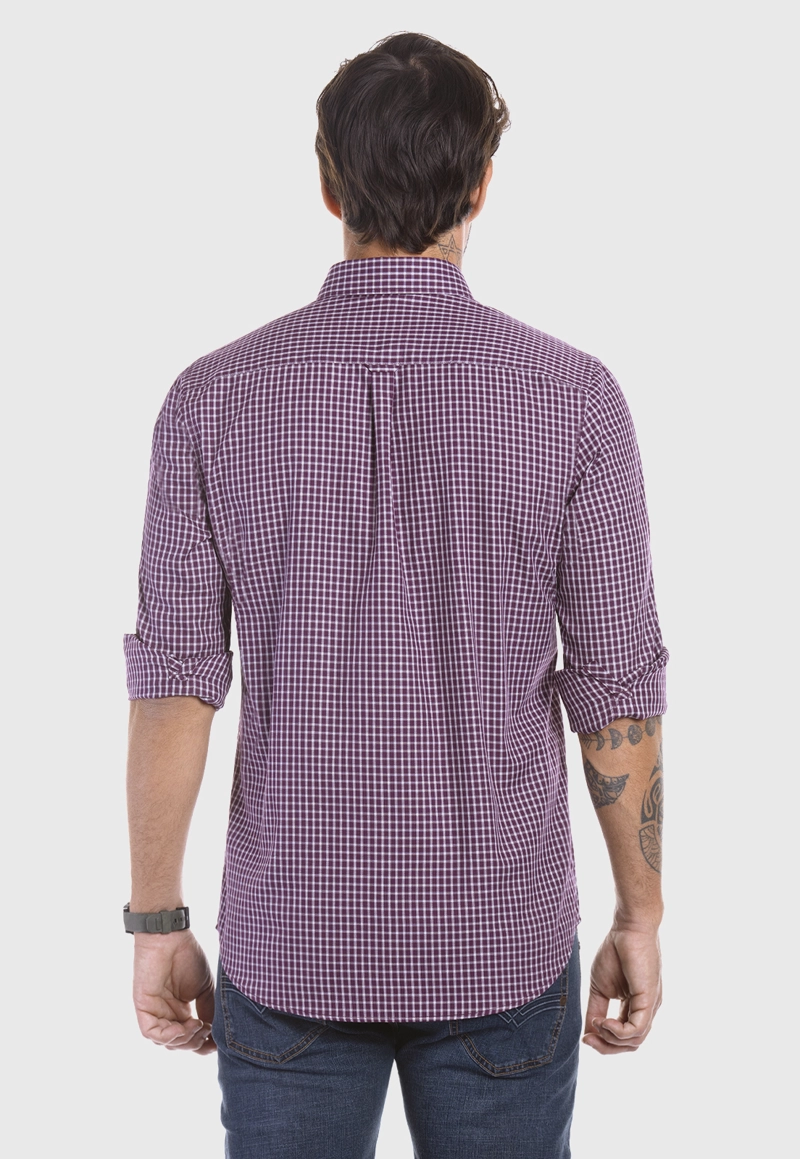 CAMISA CHECKERED  VIRGINA F PURPLE - 3