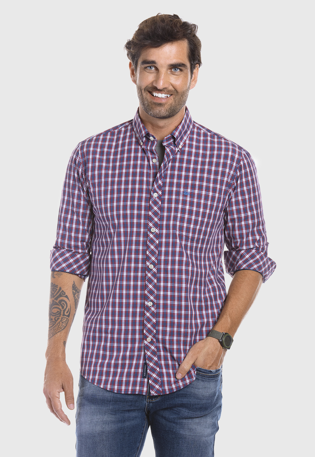 CAMISA CHECKERED BRISTOL F RED - 1