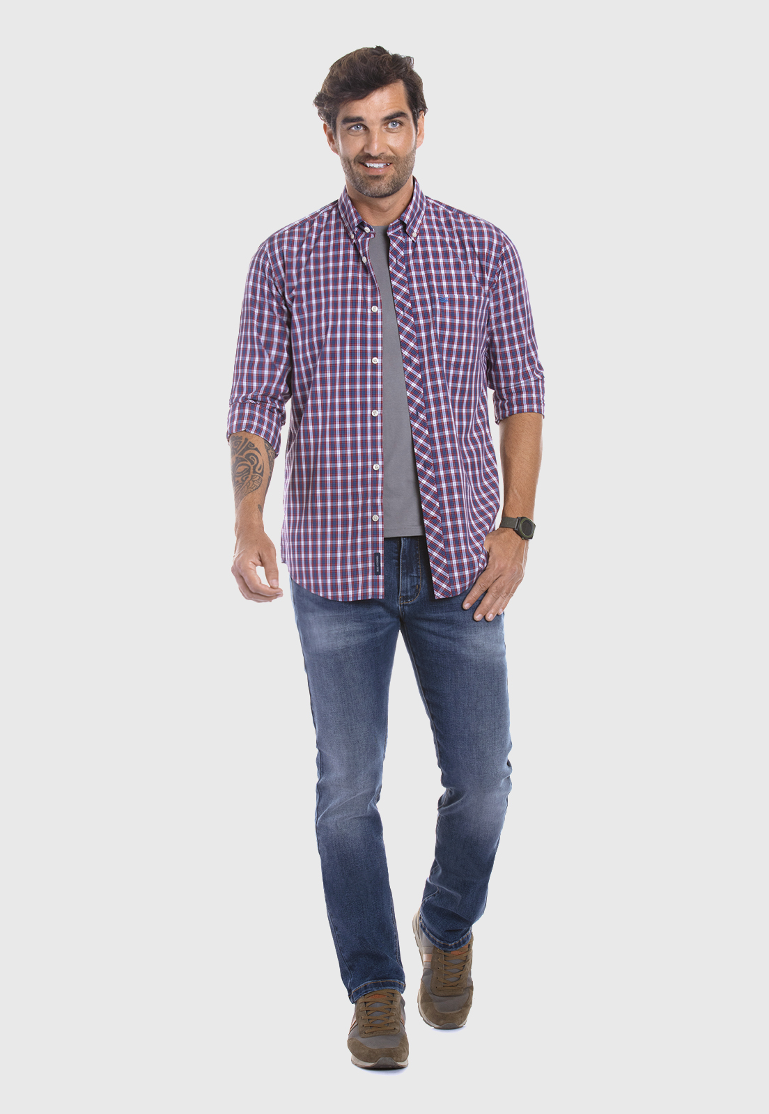 CAMISA CHECKERED BRISTOL F RED - 2