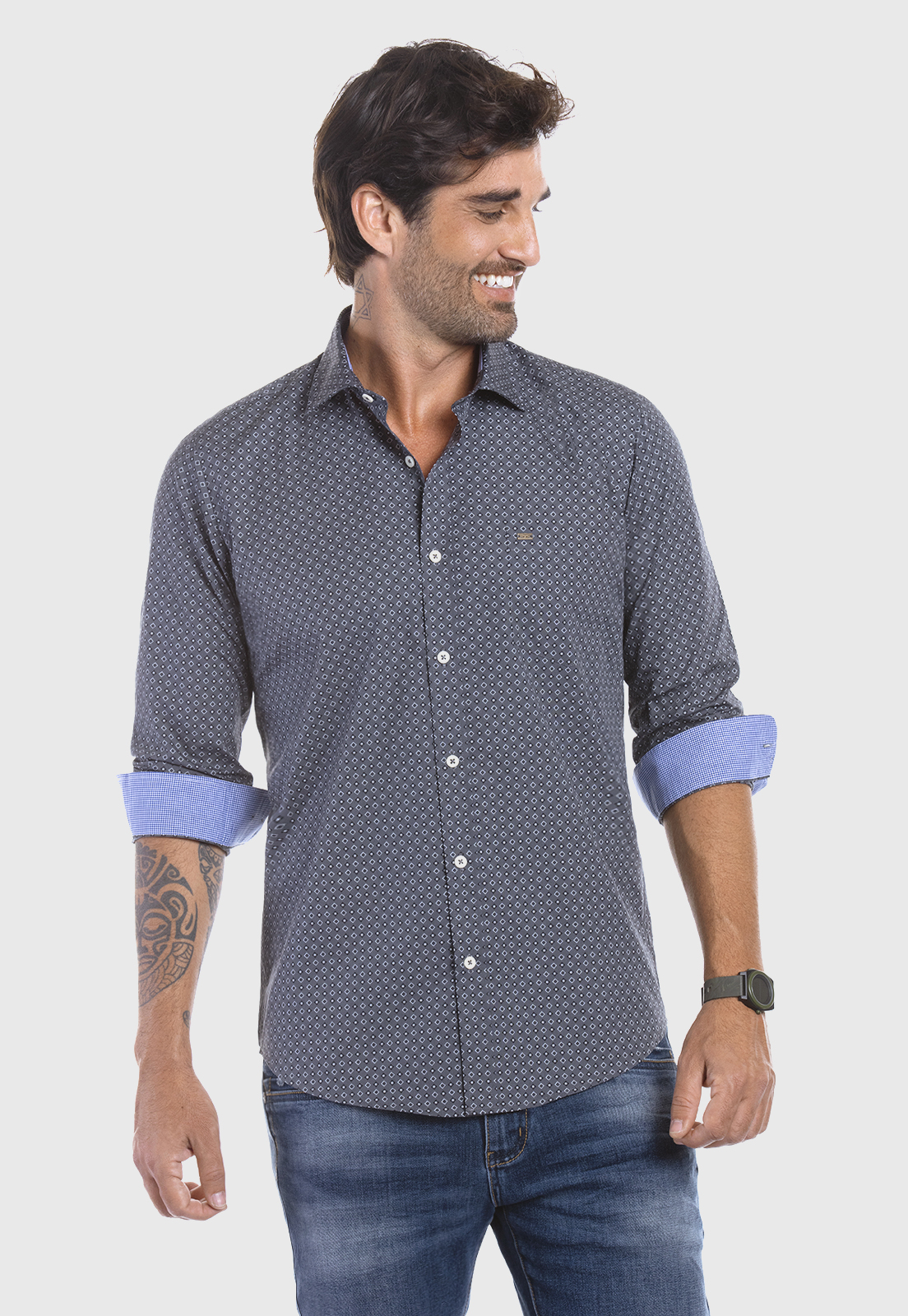 CAMISA ESTAMPADA FLORIDA FJ GRAFITO - 1