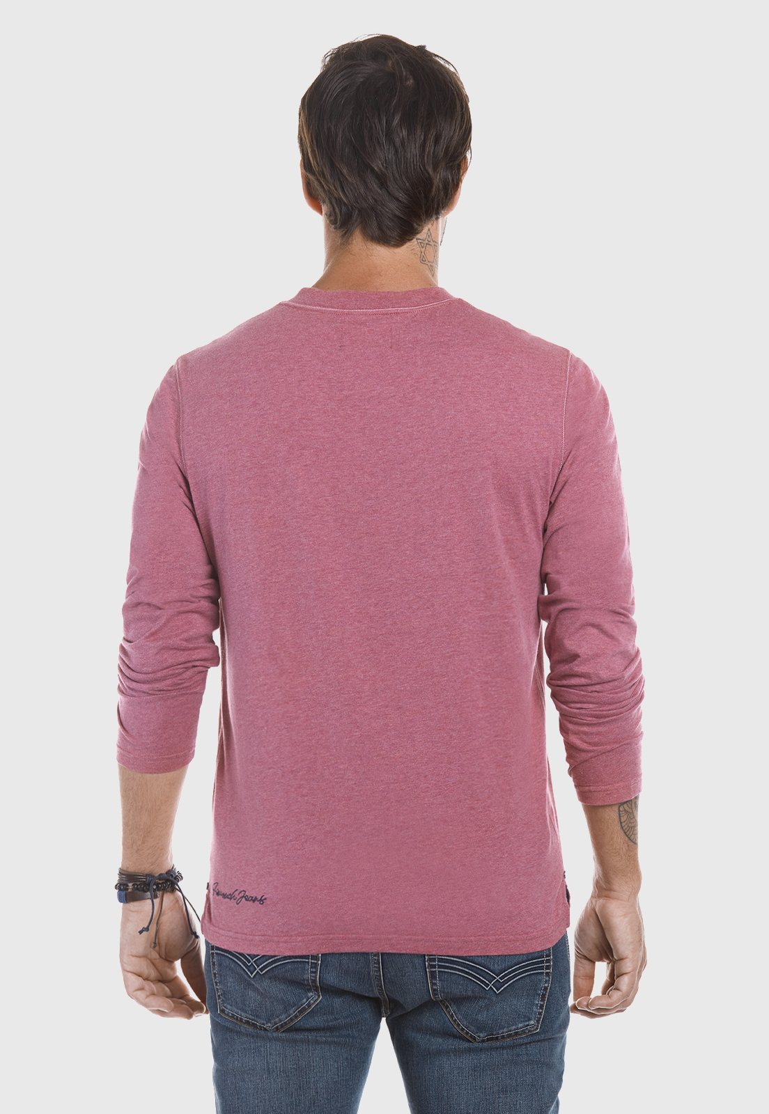 POLERA MANGA LARGA MAINE RED MELANGE - 3