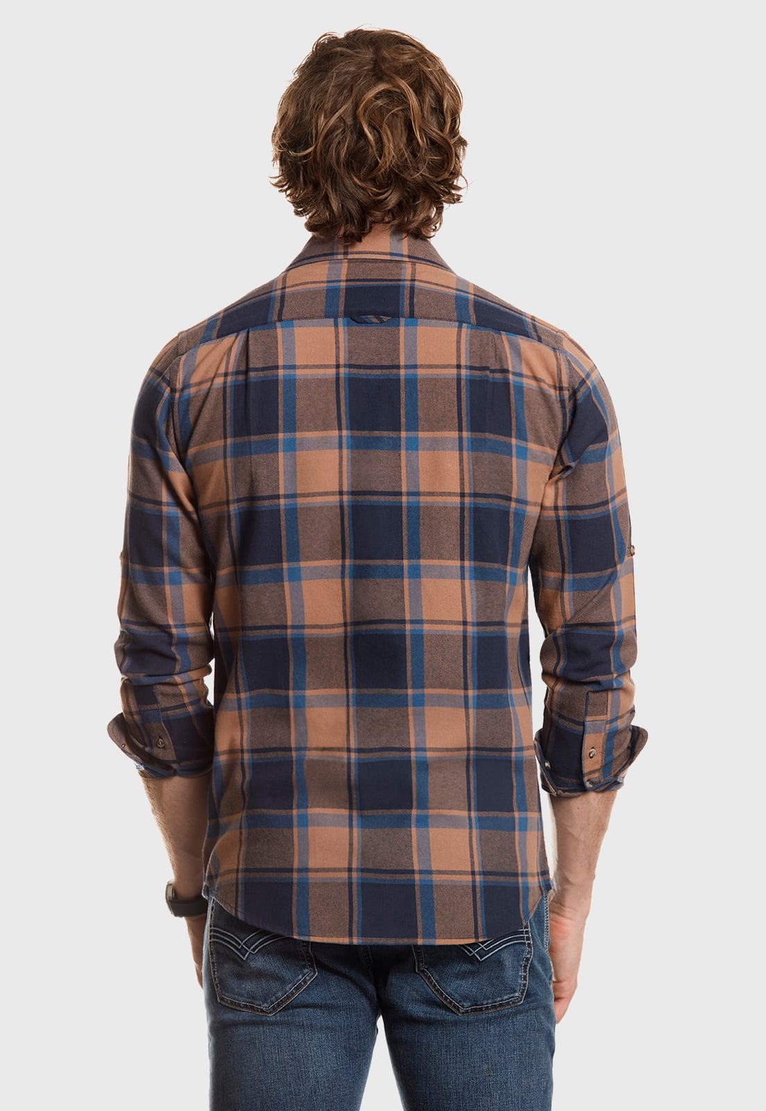 CAMISA CHECKERED MICHIGAN FJ GOLD - 3