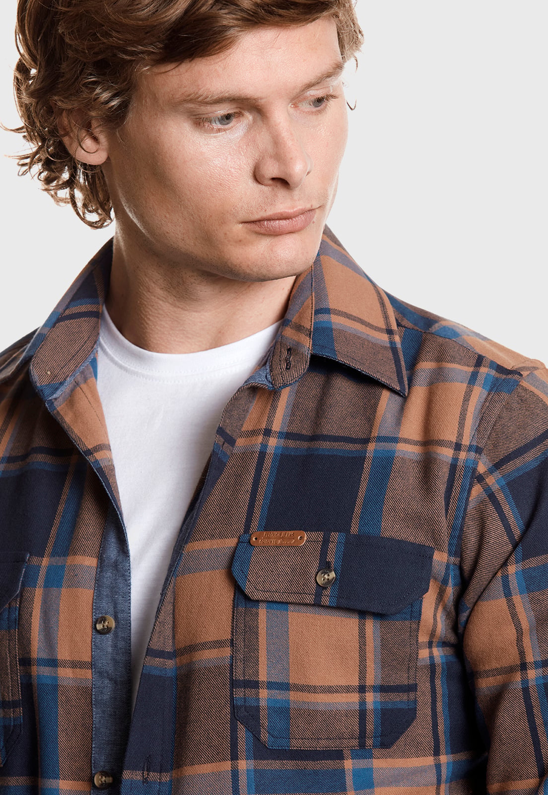 CAMISA CHECKERED MICHIGAN FJ GOLD - 4