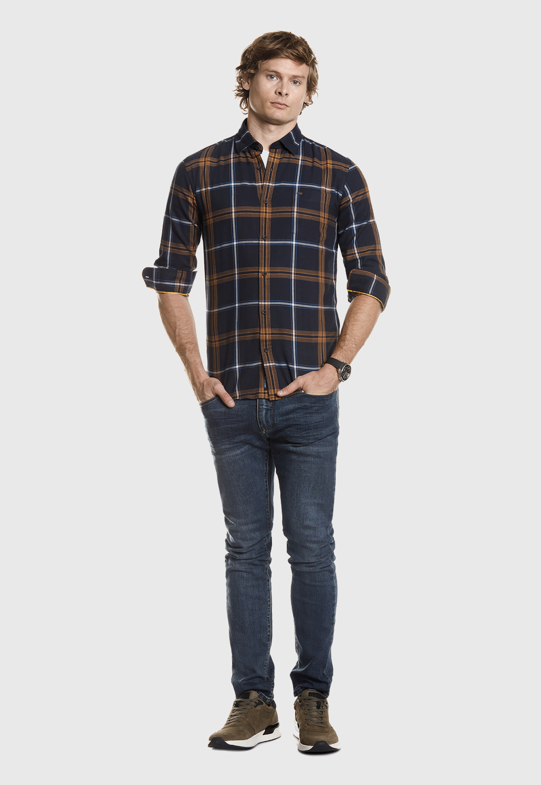 CAMISA CHECKERED OREGON FJ GOLD - 2
