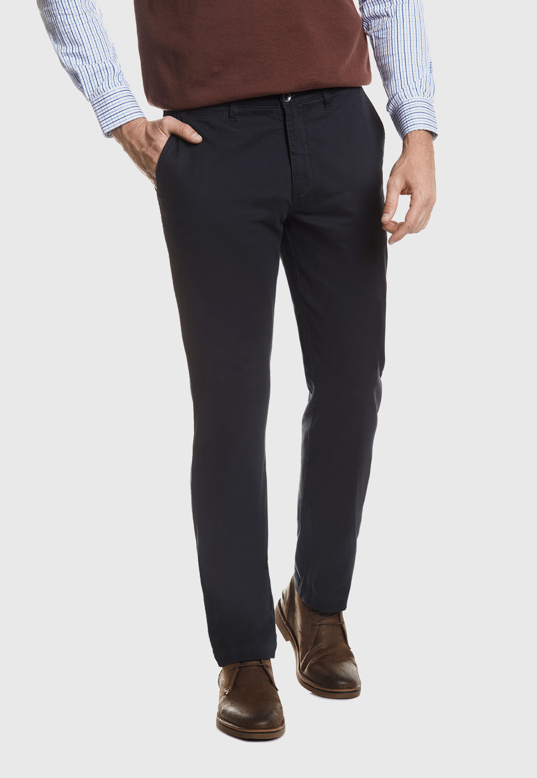 PANTALÓN TWILL WITHOUT PLEATS L/33 NAVY - 1
