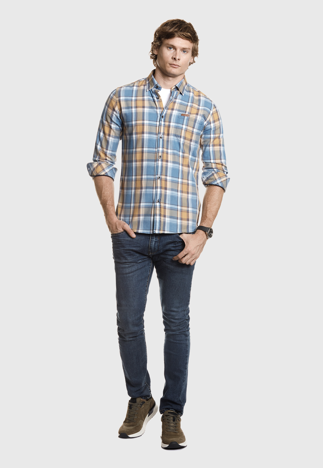 CAMISA CHECKERED MIDLAN MUSTARD - 2