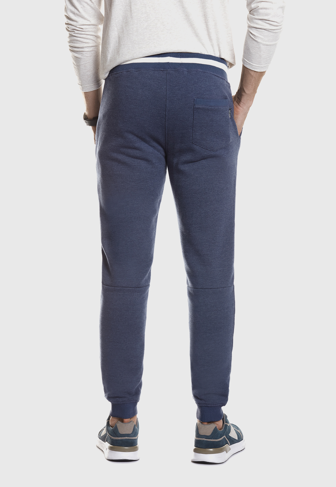 PANTALÓN DE BUZO OHIO NAVY MELANGE - 3