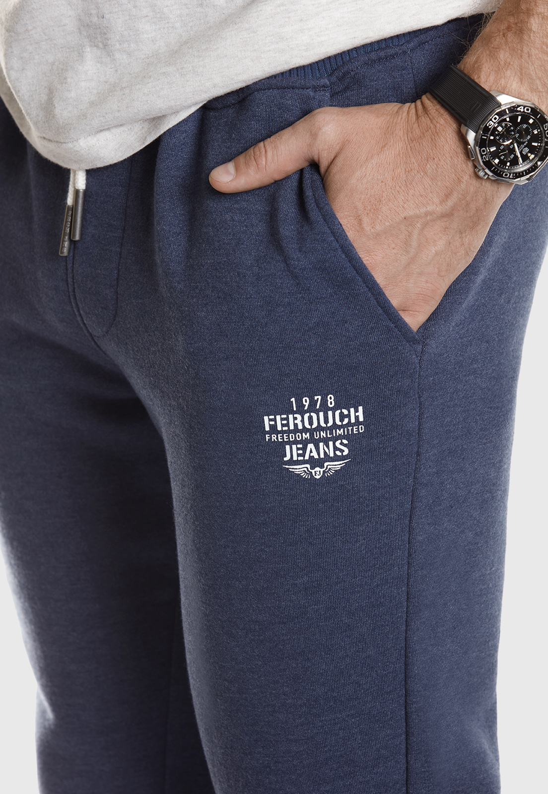 PANTALÓN DE BUZO OHIO NAVY MELANGE - 4