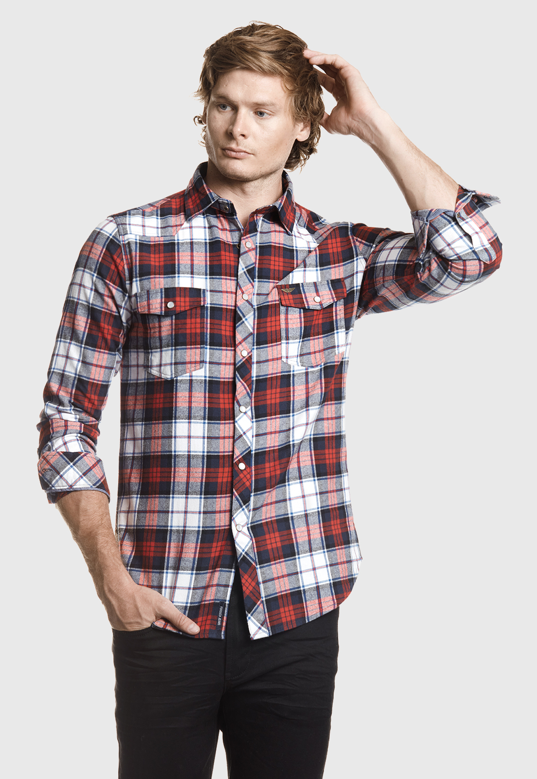 CAMISA CHECKERED SAN DIEGO FJ RED - 1