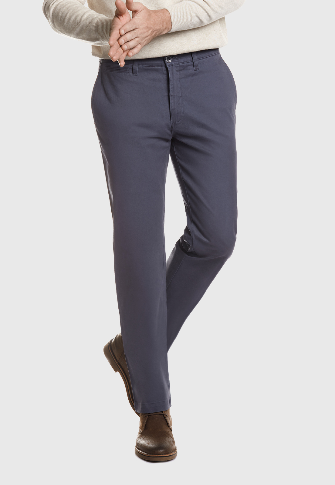 PANTALÓN TWILL WITHOUT PLEATS L/33 STONE - 1