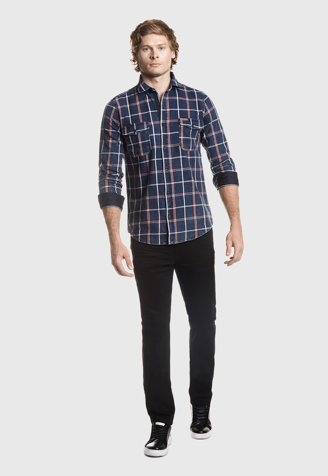 CAMISA CHECKERED ILLINOIS FJ INDIGO - 2