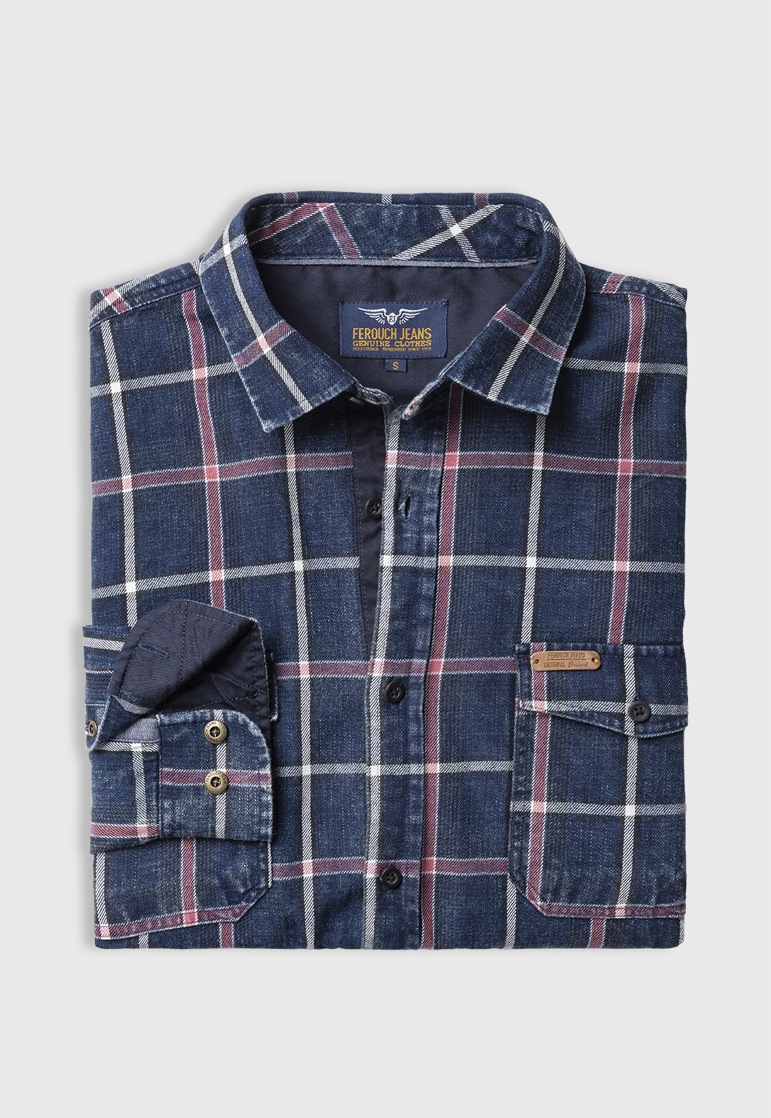 CAMISA CHECKERED ILLINOIS FJ INDIGO - 5