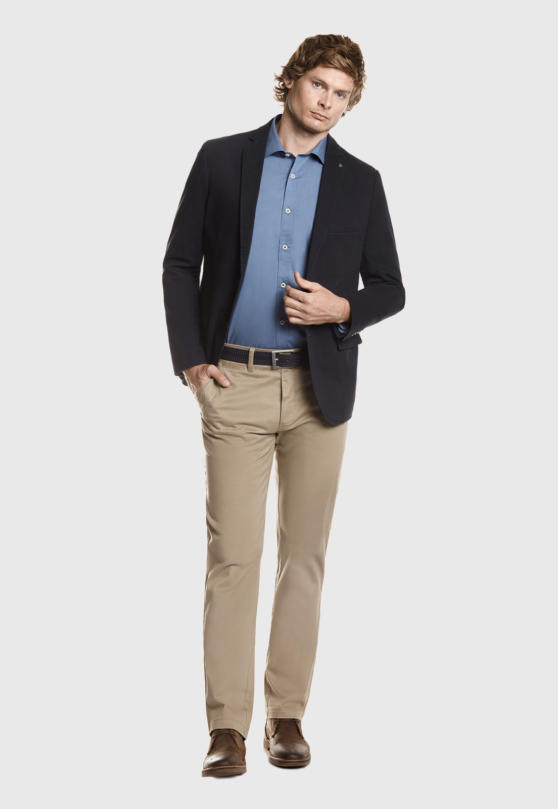 PANTALÓN TWILL WITHOUT PLEATS L/33 KHAKI - 2