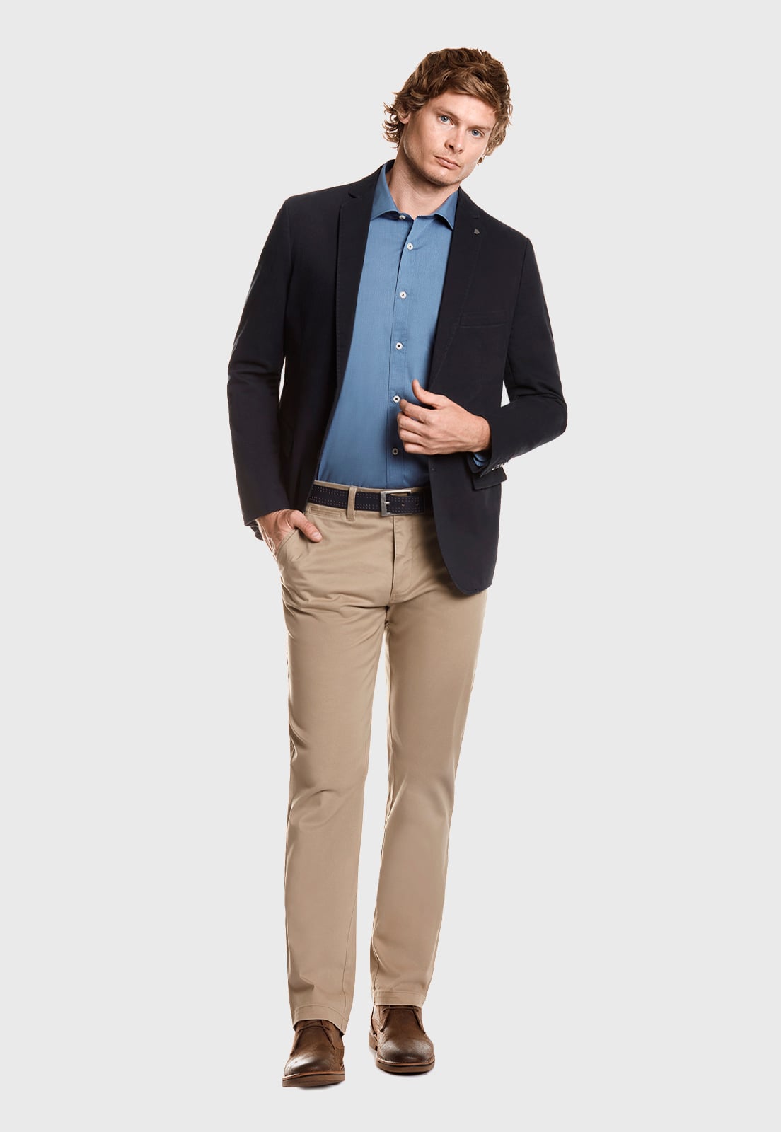 PANTALÓN TWILL WITHOUT PLEATS L/33 KHAKI - 2