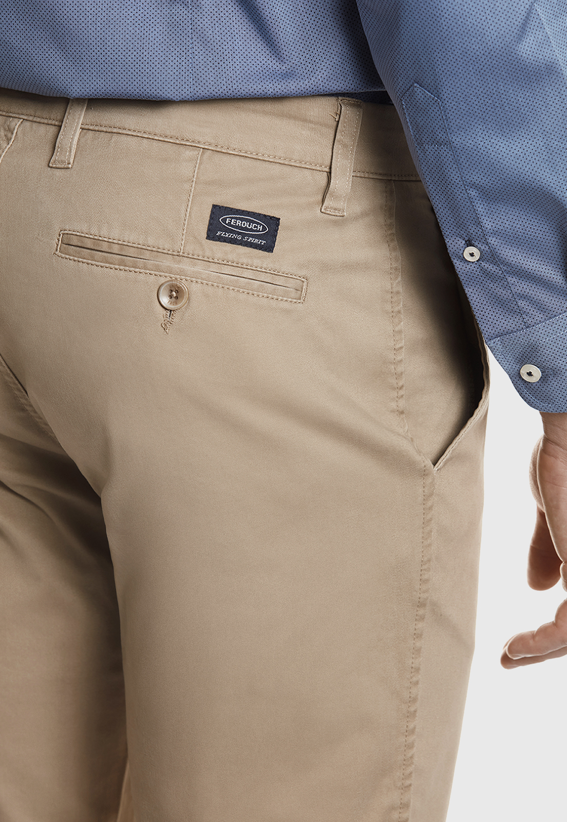 PANTALÓN TWILL WITHOUT PLEATS L/33 KHAKI - 4