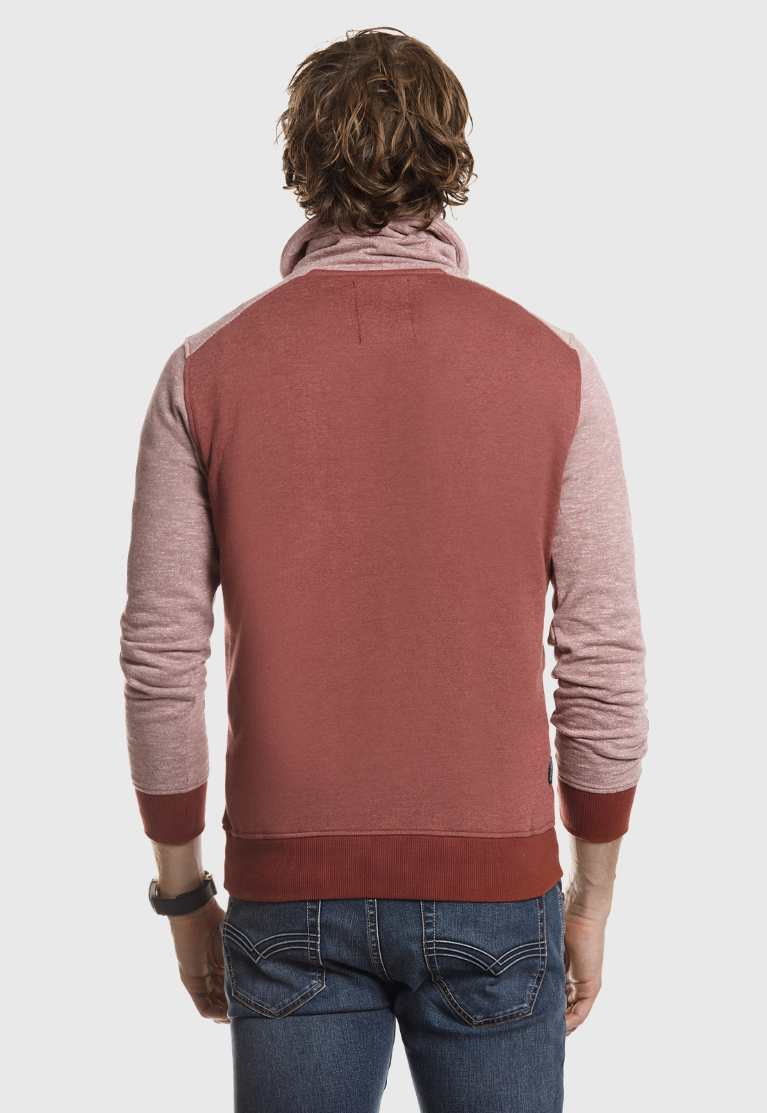 POLERÓN HOODIE WASHINGTON DK BRICK MELANGE - 3