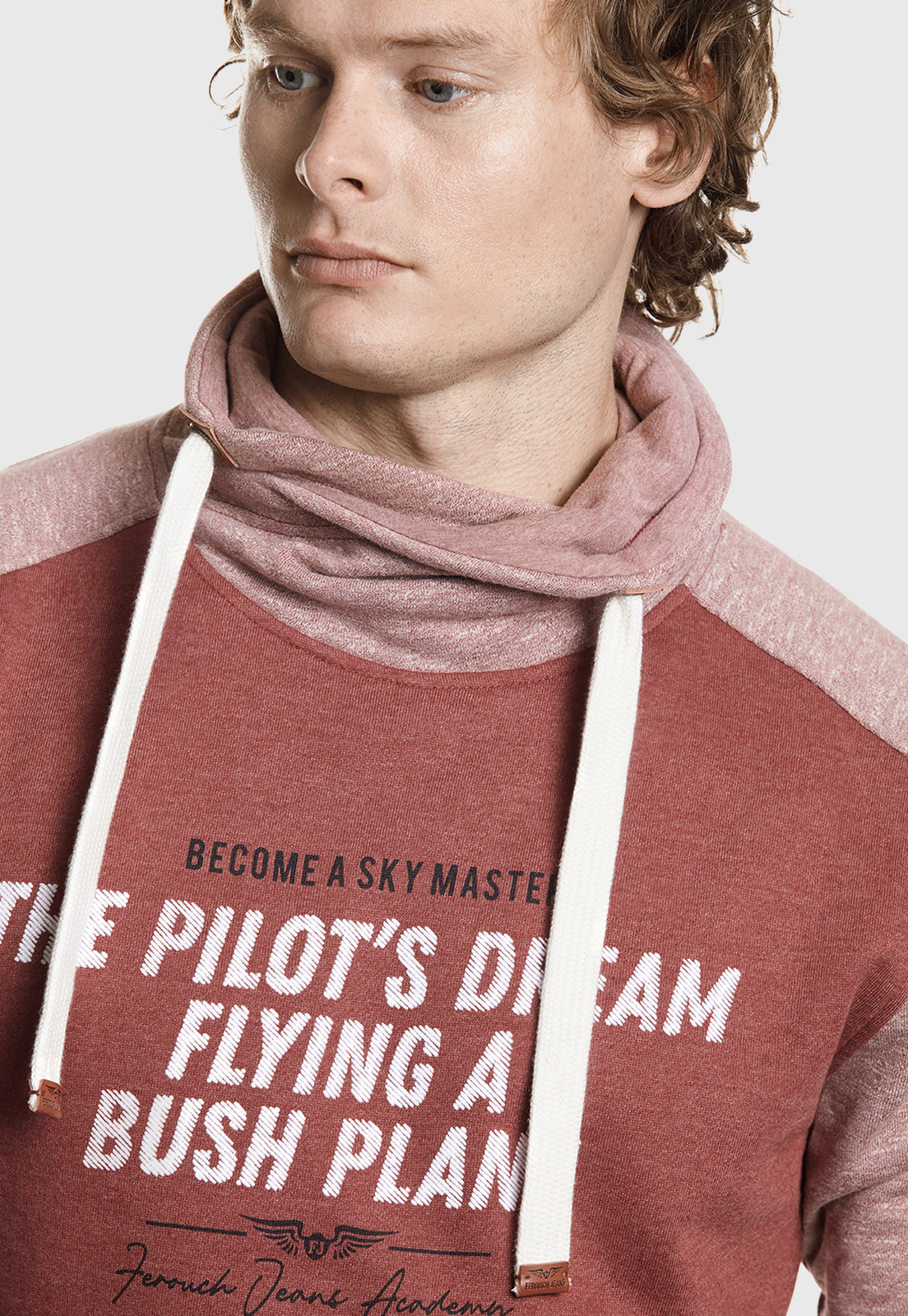 POLERÓN HOODIE WASHINGTON DK BRICK MELANGE - 4