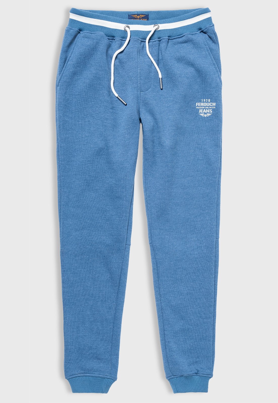 PANTALÓN DE BUZO ALGODÓN HOMBRE FEROUCH MELANGE 394310R0299 OHIO STONE - 5