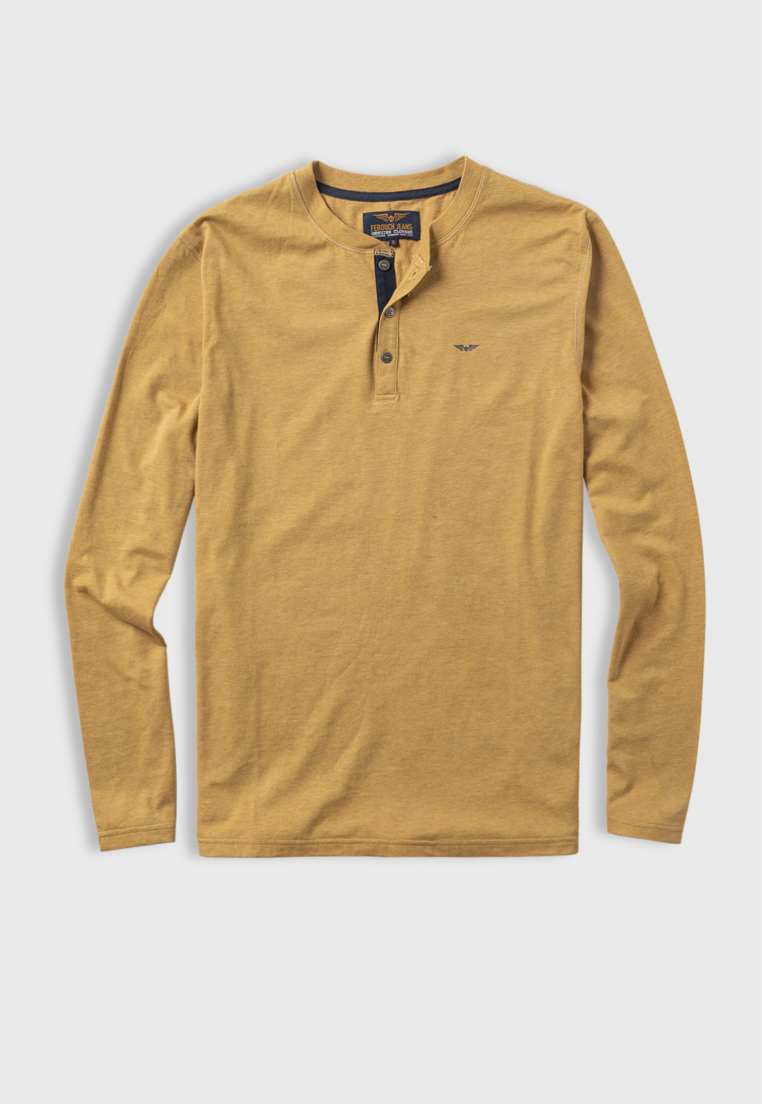 POLERA MANGA LARGA MAINE GOLD MELANGE - 1